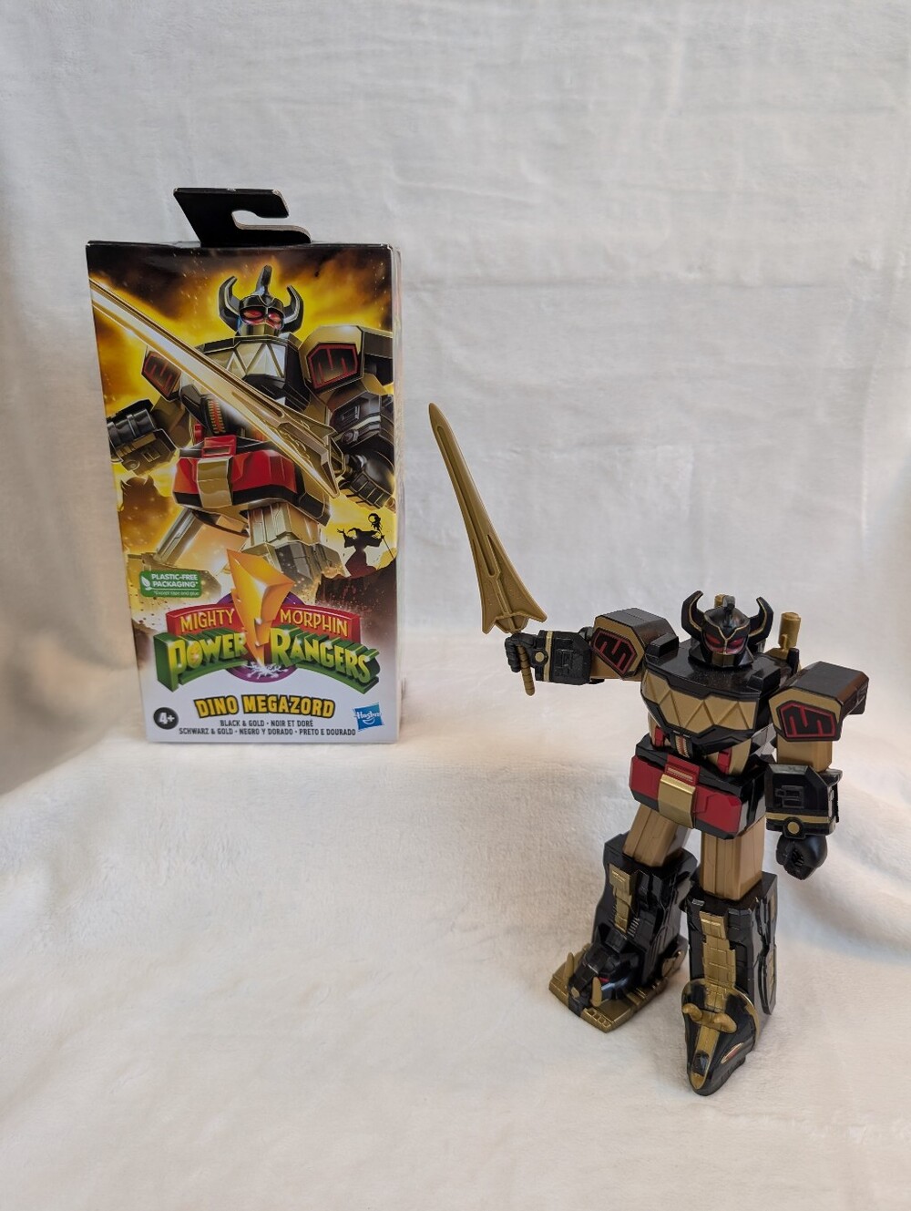 Mighty Morphin Power Rangers Dino Megazord Action Figure - Black & Gold, 2022